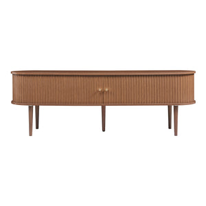 Meuble TV Mapia 166 x 40 x 55 cm effet noyer [en.casa]