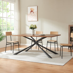 Structure de table Havosanlurg acier 160x70x72 cm noir [en.casa]