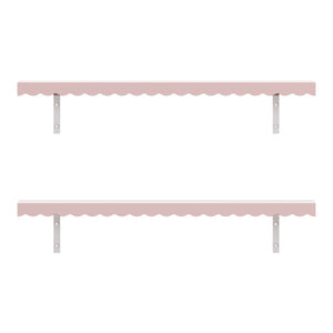 Lot de 2 étagères murales Vestnes 80 x 17 x 4 cm rose [en.casa]