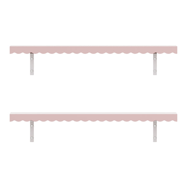 Lot de 2 étagères murales Vestnes 80 x 17 x 4 cm rose [en.casa]