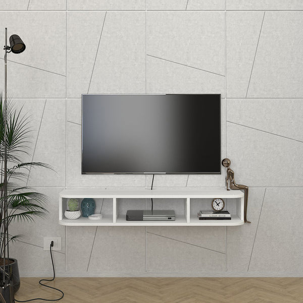 Meuble TV Oundsvas mural 120 x 30 x 19 cm blanc [en.casa] 