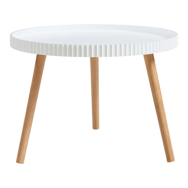 Table basse Bongard Ø60x45 cm Blanc [en.casa]