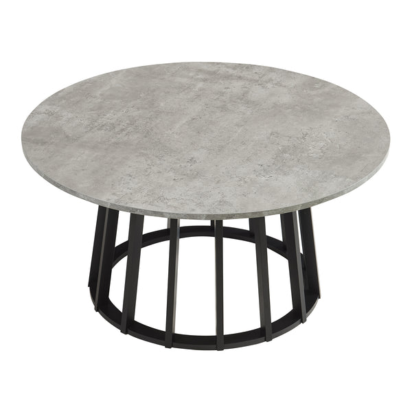 Table basse de salon Buzzard 90 x 45 cm effet béton noir [en.casa]

