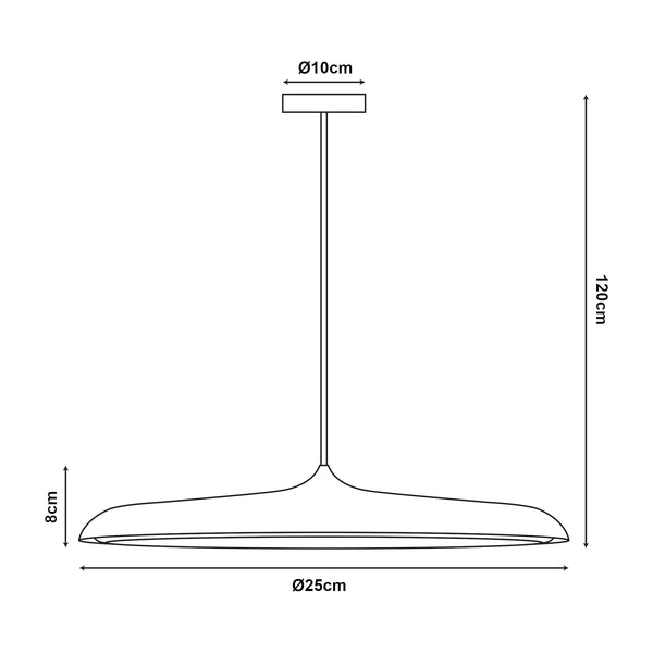 Suspension Oupilu avec LED intégrées Métal 120x25x25 cm Noir/Blanc [lux.pro]