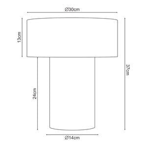 Lampe de table Kömn Métal 37x30x30 cm Marron [lux.pro]