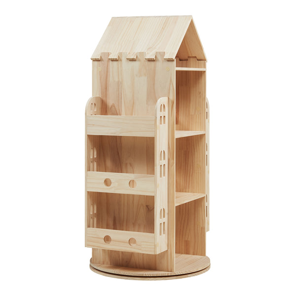 Étagère tournante pour enfants Sanköre 122x64x43 cm Bois de pin naturel [en.casa]