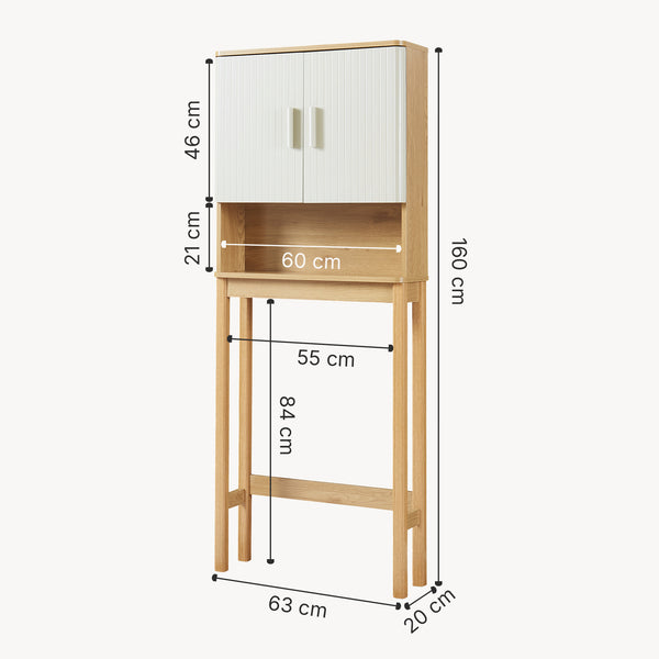 Meuble WC Ferrersp 160 x 63 x 20 cm effet chêne sable naturel [en.casa]