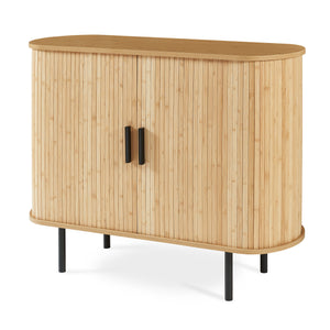 Armoire d'appoint Tvedestrand 100 x 40 x 80 cm naturel / noir [en.casa]