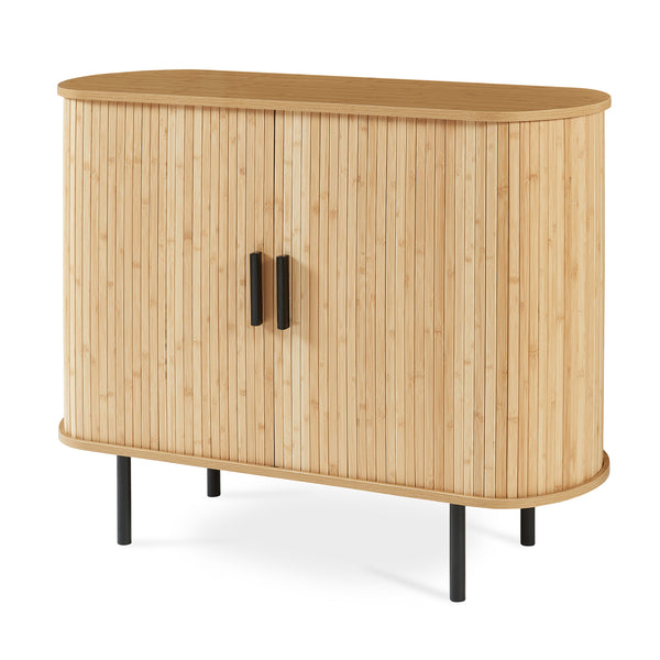 Armoire d'appoint Tvedestrand 100 x 40 x 80 cm naturel / noir [en.casa]