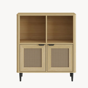 Commode Lukhomso 85 x 75 x 30 cm effet chêne [en.casa]