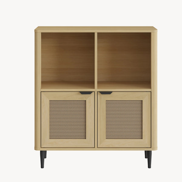 Commode Lukhomso 85 x 75 x 30 cm effet chêne [en.casa]