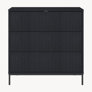 Commode Nykapin 80 x 80 x 40 cm noir [en.casa]