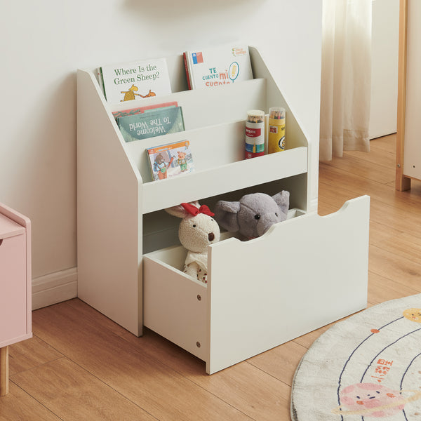 Bibliothèque pour enfant Sirlstalo 70 x 63 x 30 cm blanc [en.casa]