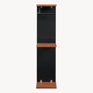 Porte-papier toiletteTrond 77 x 18 x 18 cm noir effet noyer [en.casa]