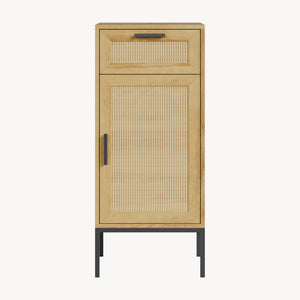 Armoire de salle de bain Marhasa 92 x 40 x 30 cm effet chêne / noir [en.casa]