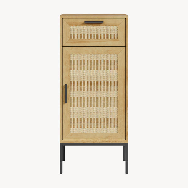 Armoire de salle de bain Marhasa 92 x 40 x 30 cm effet chêne / noir [en.casa]