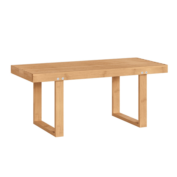 Banc à chaussures Aarela bambou 91 x 41 x 38 cm naturel [en.casa]