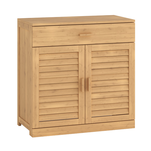 Meuble à chaussures Aarela bambou 67 x 66 x 34 cm naturel [en.casa]