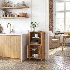 Meuble d’appoint Rirg bambou 92 x 50 x 25 cm naturel [en.casa]