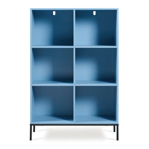 Bibliothèque Colwyn 120 x 80 x 30 cm bleu noir [en.casa]