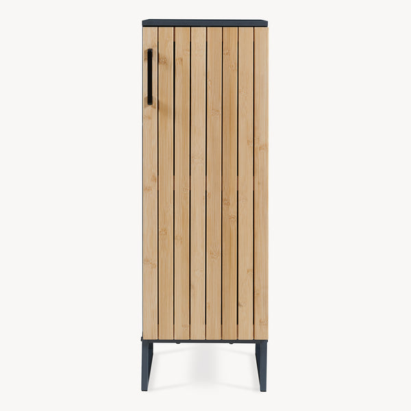 Armoire de salle de bain Svanes 90x30x30 cm Gris foncé/Naturel [en.casa]