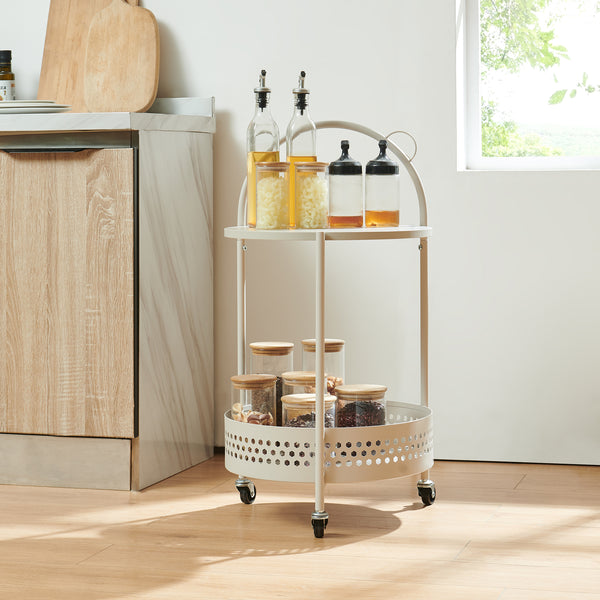 Desserte à roulettes Jässaatka 76 x 40 cm gris [en.casa]