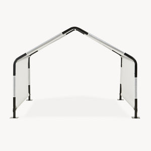 Tente d'extérieur pour chiens Valevali 122 x 122 x 90 cm noir / blanc [en.casa]