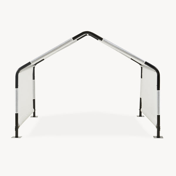 Tente d'extérieur pour chiens Valevali 122 x 122 x 90 cm noir / blanc [en.casa]