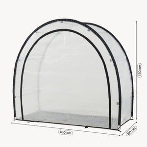 Serre à tomates Larshasas 180 x 80 x 170 cm transparent [en.casa]