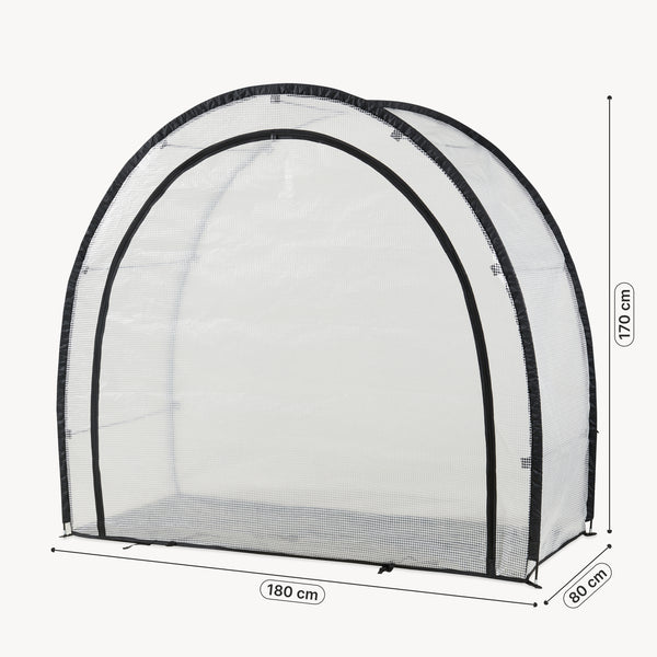 Serre à tomates Larshasas 180 x 80 x 170 cm transparent [en.casa]