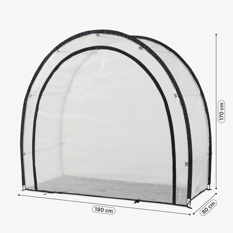 Croquis coté Serre à tomates Larshasas 180 x 80 x 170 cm transparent [en.casa]