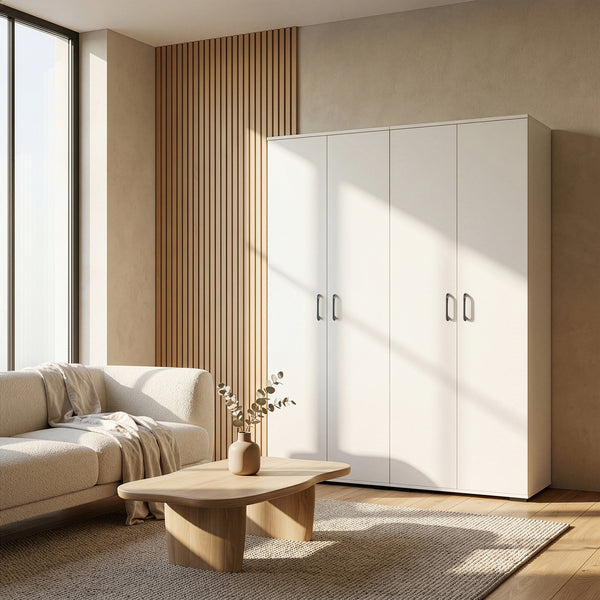 Armoire Chalvefted 175x60x35 cm Blanc [en.casa]