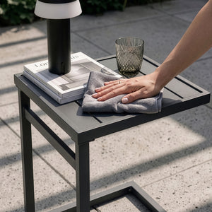 Table d'appoint d'extérieur Gaby acier 58x40x30 cm anthracite [casa.pro]
