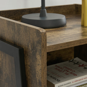 Table de chevet Andernach 52x42x35 cm couleur bois en.casa