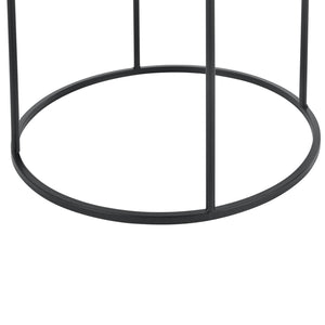 Table d'appoint Anaklia lot de 3 rond métal noir en.casa