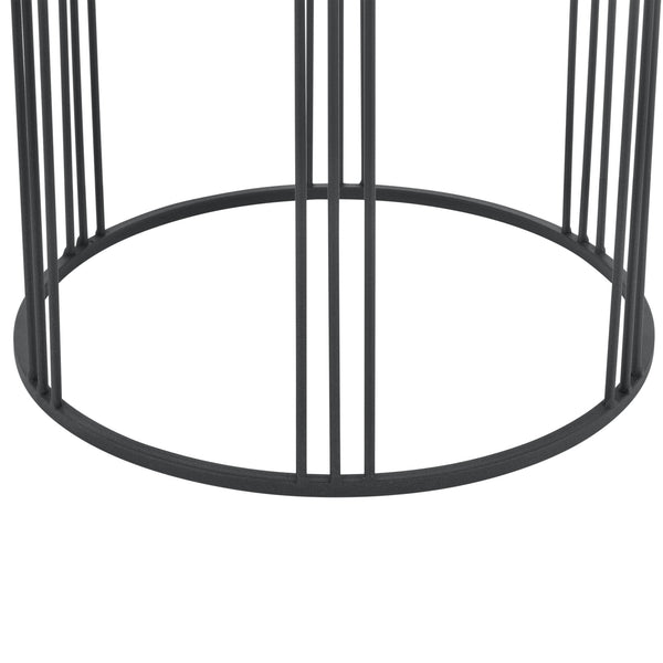 Set de 2 Tables Gigognes Morristown Métal Noir Plusieurs Tailles [en.casa]