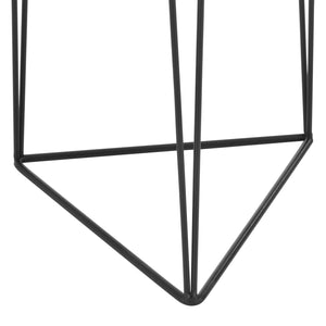 Set de 2 supports pour plantes Roosdaal en métal noir et couleur laiton en.casa