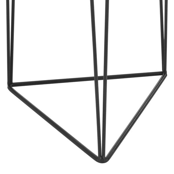 Set de 2 supports pour plantes Roosdaal en métal noir et couleur laiton en.casa