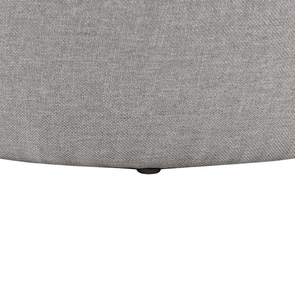 [en.casa] Table Basse Ronde avec Rangement Panneaux de Particules Textile Couleur Bois Gris 41 x 43 cm 