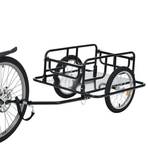 Remorque Vélo de Transport 130 x 72 x 49 cm Capacité max. 40 kg Noir [pro.tec]