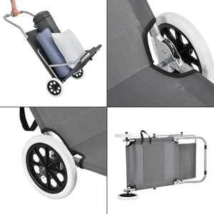 Transat Falun avec toit et roulettes Anthracite casa.pro