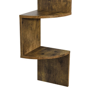 Étagère murale Lysaker Zigzag Noyer [en.casa]