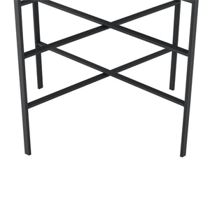 Table d'appoint Wiltz 40x40x53 cm Métal Noir en.casa