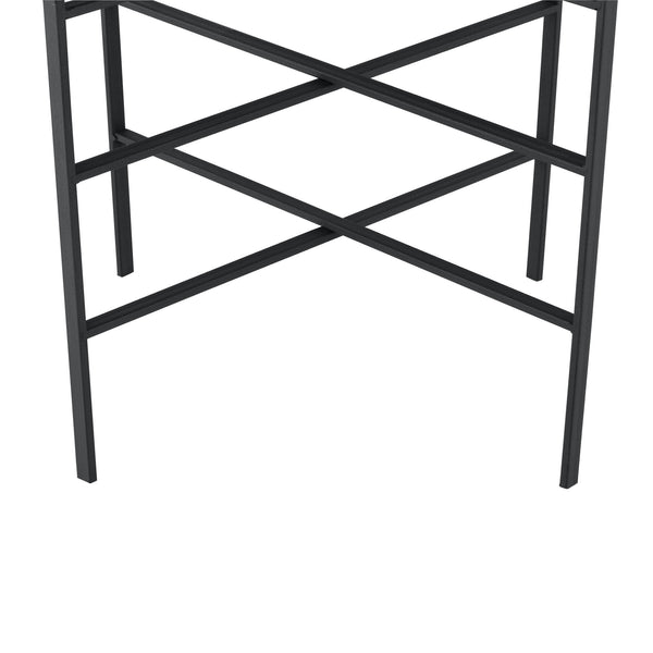 Table d'appoint Wiltz 40x40x53 cm Métal Noir en.casa