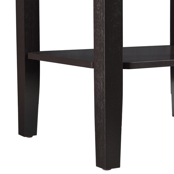 Table Basse de Salon Thun 74 x 38 x 30 cm Marron Foncé [en.casa]