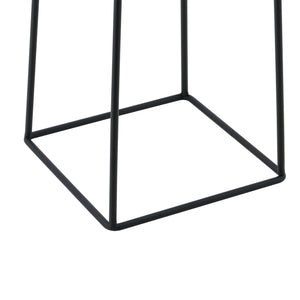 Support de pot de fleurs Mésange 2 pcs Noir-doré en.casa