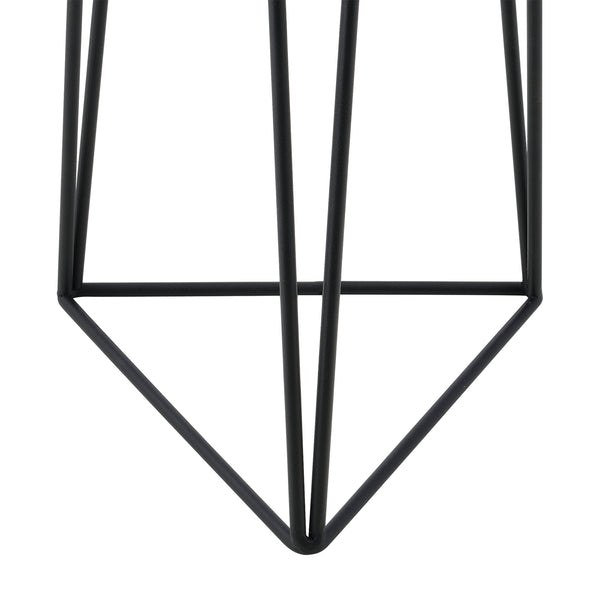 Support de pot de fleurs Menen 2 pcs. Noir-doré en.casa