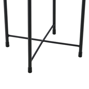 Set de 2 Supports de Plante Mol Noir Doré [en.casa]