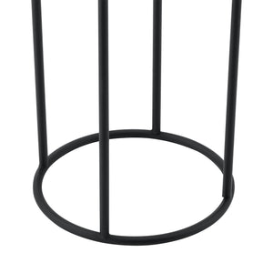 Support de pot de fleurs Messancy 2 pcs Noir-Doré en.casa