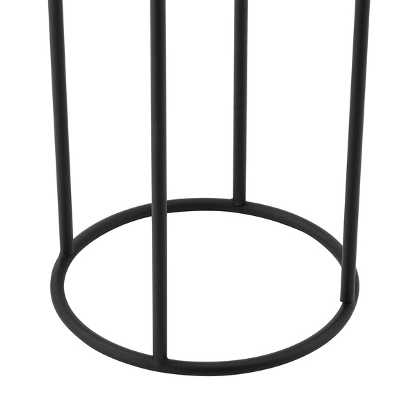 Support de pot de fleurs Messancy 2 pcs Noir-Doré en.casa